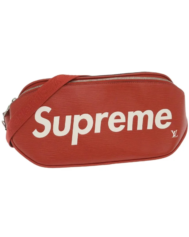 Best tote bags with contrasting leather straps for a modern and sophisticated look-LOUIS VUITTON × Supreme Epi Bum Bag Waist Bag