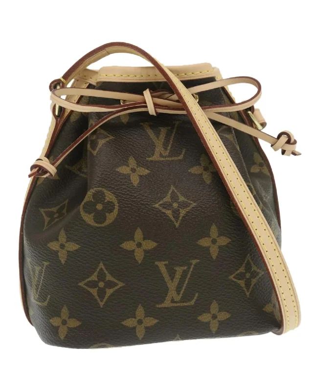 Best tote bags with detachable shoulder straps for convenient, hands-free carrying-Monogram Nano Noe Epi Leather Shoulder Bag - Louis Vuitton