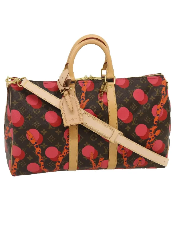 Tote bags with suede and leather accents for a soft, luxurious touch-Monogram Ramages Keepall Bandouliere 45 Bag