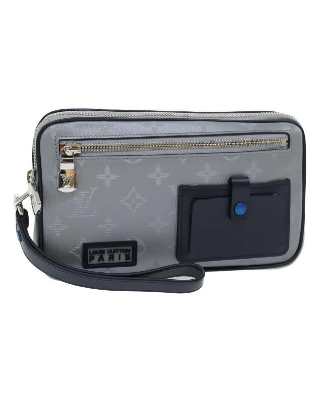 Tote bags with a vintage design for a nostalgic and timeless appeal-Monogram Satellite Alpha Clutch Bag