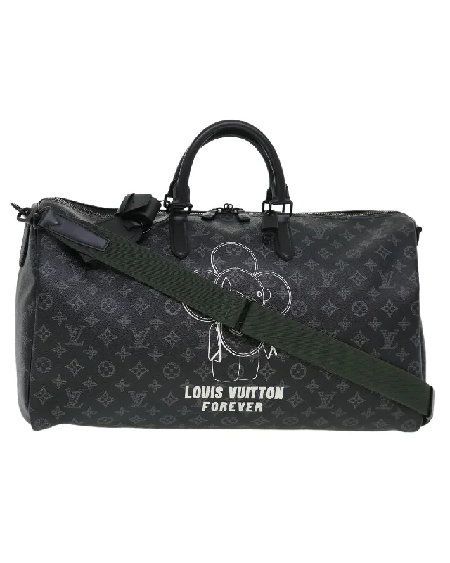 Best tote bags with a top handle and shoulder strap for versatile wear-Monogram Eclipse Vivienne Keepall 50 Boston Bag