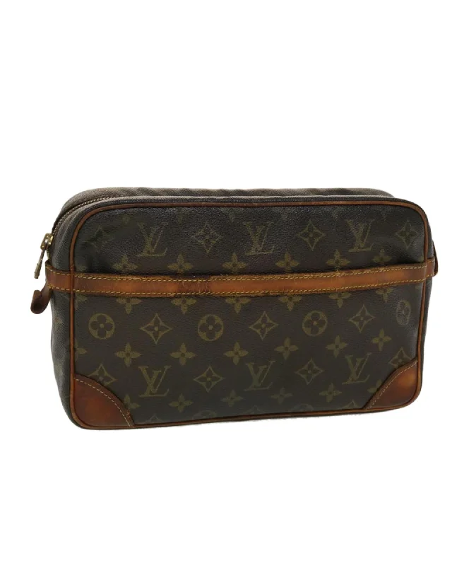 Best tote bags with a top handle and shoulder strap for versatile wear-Monogram Canvas Clutch Bag