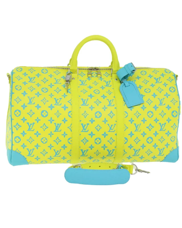 Tote bags with a vintage design for a nostalgic and timeless appeal-Monogram Neon Color Boston Bag