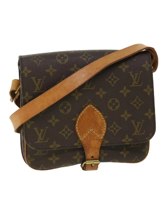 Best tote bags with canvas and leather straps for a durable, fashionable combo-Monogram Canvas Shoulder Bag