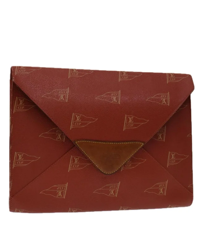 Best tote bags with detachable pouches for added organization and convenience-Red PVC Louis Vuitton Clutch Bag - C Rank (SKU: 68545)