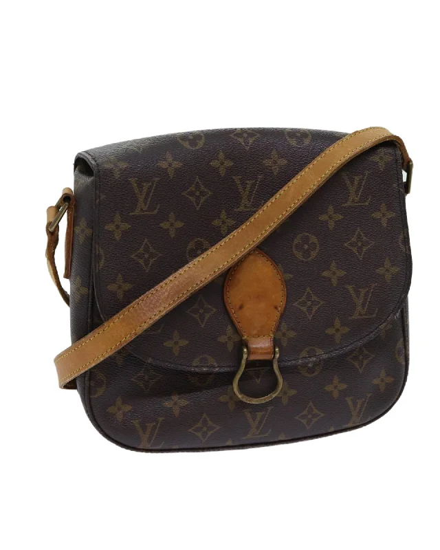 Tote bags with eco-friendly jute fabric for a sustainable and chic style-Monogram Canvas Shoulder Bag with Adjustable Strap | Authentic LV Bag