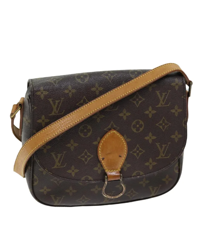 Best tote bags with spacious pockets for easy access to your essentials-Monogram Canvas Shoulder Bag with Adjustable Strap - Pre-owned LV Purse