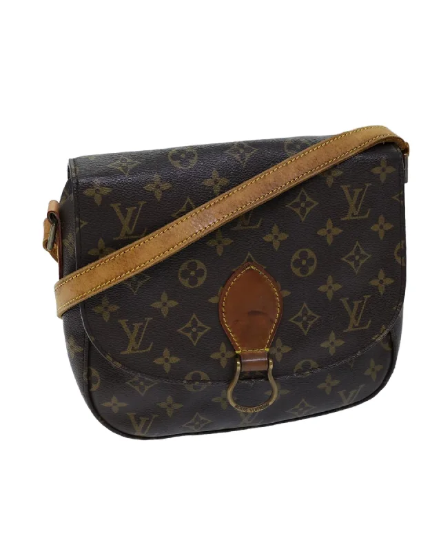 Best tote bags with lightweight, durable fabric for easy and practical use-Monogram Canvas Shoulder Bag with Adjustable Strap