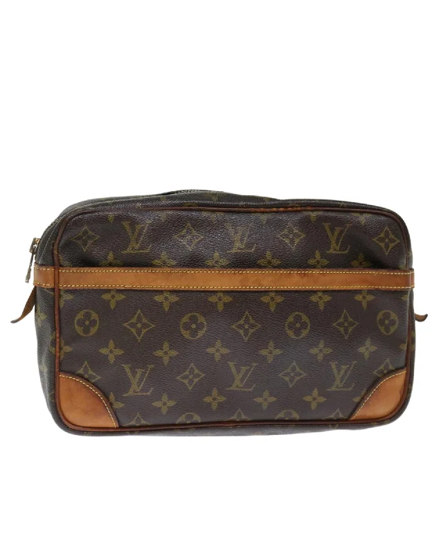 Best tote bags with vegan leather for a cruelty-free and stylish option-Monogram Canvas Clutch Bag