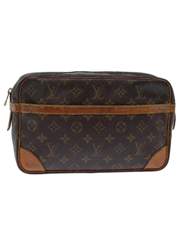 Best tote bags with eco-friendly materials for a sustainable, fashionable option-Monogram Canvas Clutch Bag with Accessories - French Made LV Product