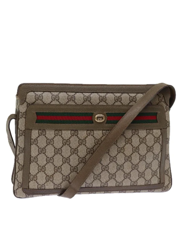 Best tote bags with colorful embroidery for a playful, artistic touch-GG Canvas Shoulder Bag with Green and Red Web Detail by Gucci