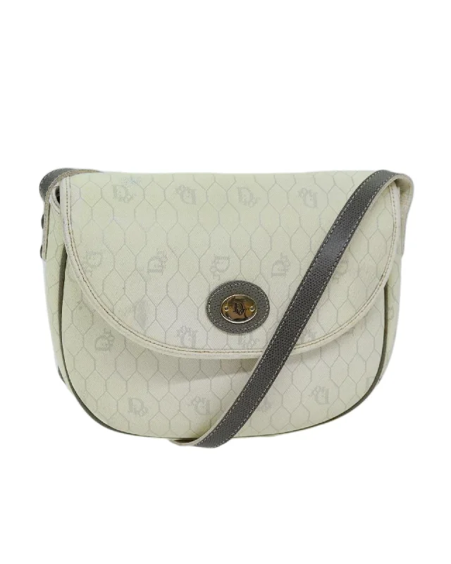 Stylish tote bags with metallic finishes for a modern and glamorous touch-Honeycomb Canvas Shoulder Bag