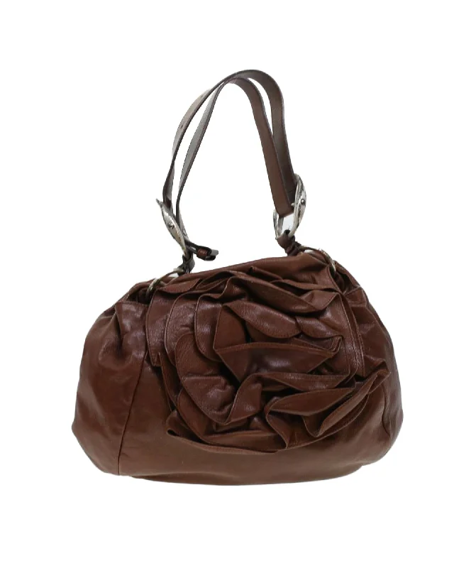 Best tote bags with fun, quirky shapes for a bold and creative look-Brown Leather Shoulder Bag