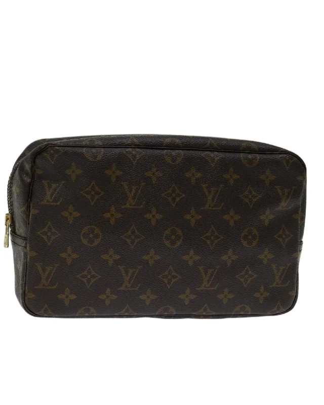 Best tote bags with nylon fabric for durability and easy maintenance-Monogram Canvas Clutch Bag - Authentic LV Product