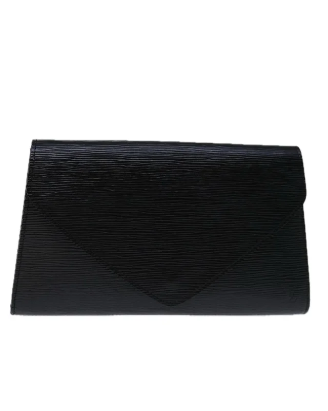 Best tote bags with bold logo designs for a trendy and branded look-Epi Leather Art Deco Clutch Bag with Metal Fittings