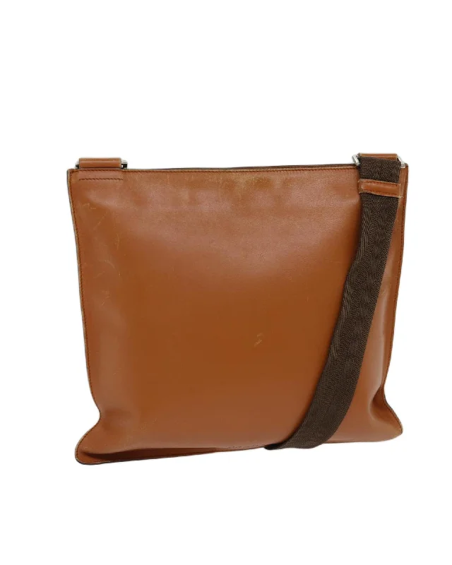 Tote bags with roomy interiors for books, laptops, and daily essentials-Brown Leather Prada Shoulder Bag