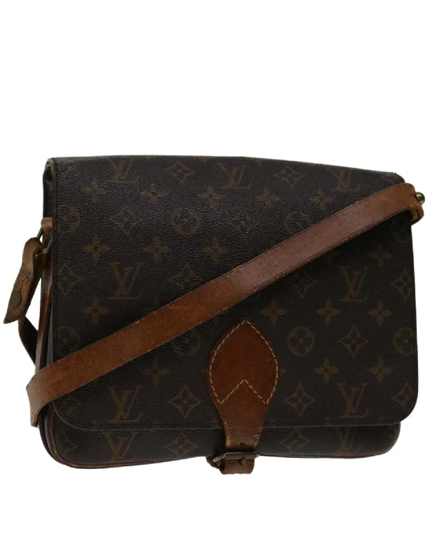 Tote bags with athletic-inspired designs for a sporty and casual look-Monogram Shoulder Bag with Adjustable Strap - Authentic LV