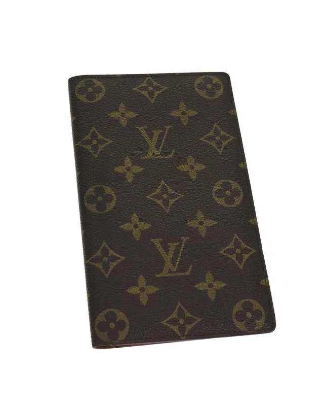 Tote bags with marble print for a chic and stylish modern design-Monogram Canvas Long Credit Card Wallet - Authentic LV