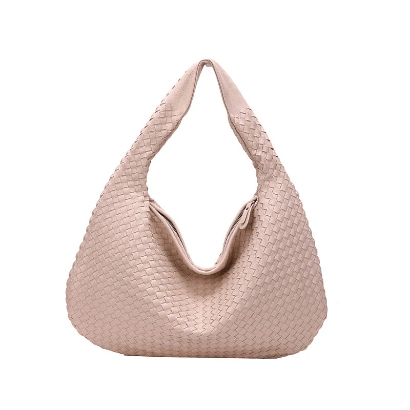 Handle bags with holiday themes for festivities -2023 Designer Fashion Leather Woven Purse for Women Luxury Top-handle Soft Tote Handbags Women Shoulder Bags