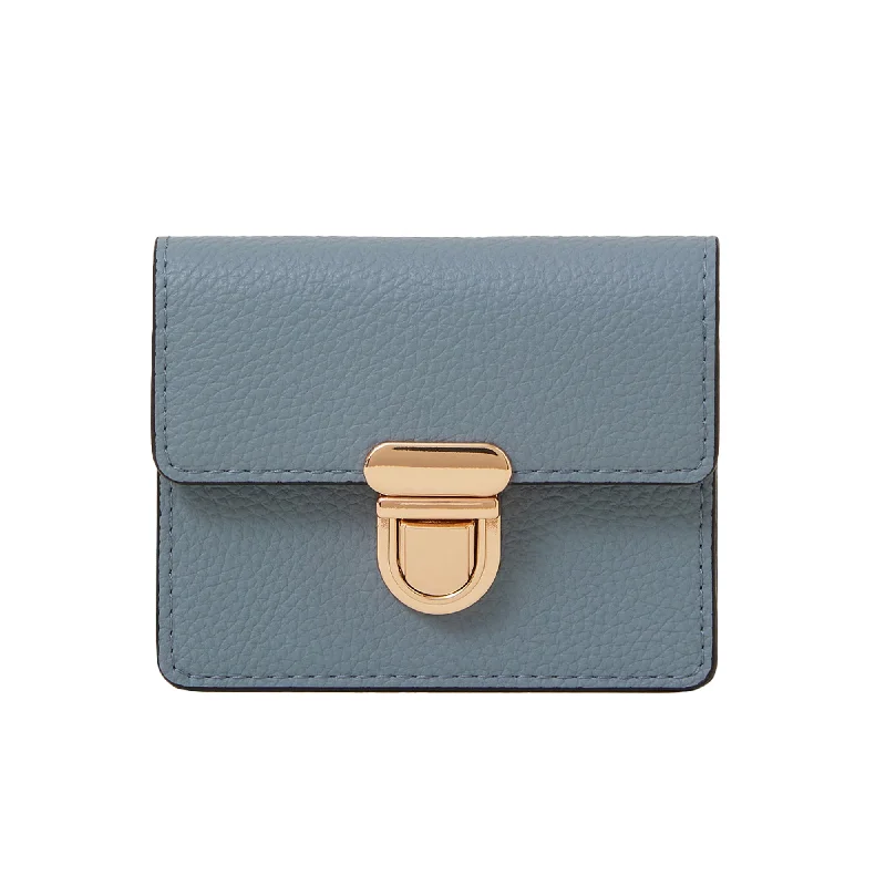 Small handle bags perfect for quick trips -Accessorize London Women's Blue Push Lock Card Holder