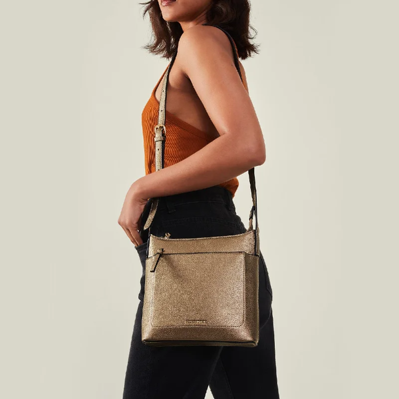 Canvas handle bags perfect for casual outings -Accessorize London Women's Bronze Classic Messenger Bag