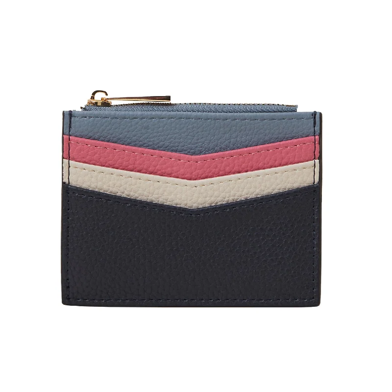 Handle bags with monogram designs for personalization -Accessorize London Women's Colour Block Chevron Card Holder