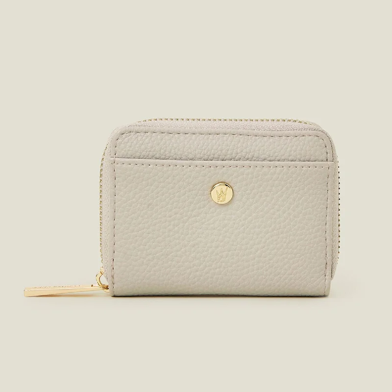 Handle bags with rugged canvas for outdoors -Accessorize London Women's Cream Mini Faux Leather Purse