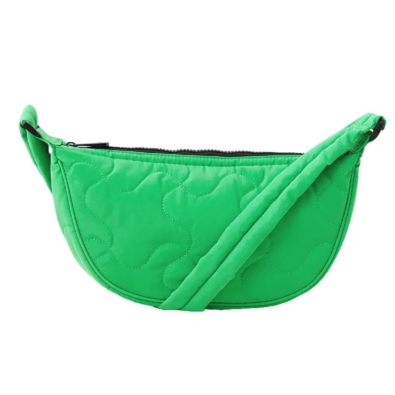 Handle bags with subtle embroidery for detail -Accessorize London Women's Green Quilted Cross-body Bag