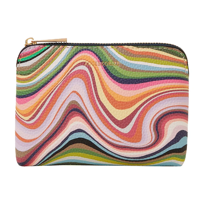 Handle bags with sturdy canvas for longevity -Accessorize London Women's Swirl Print Coin Purse