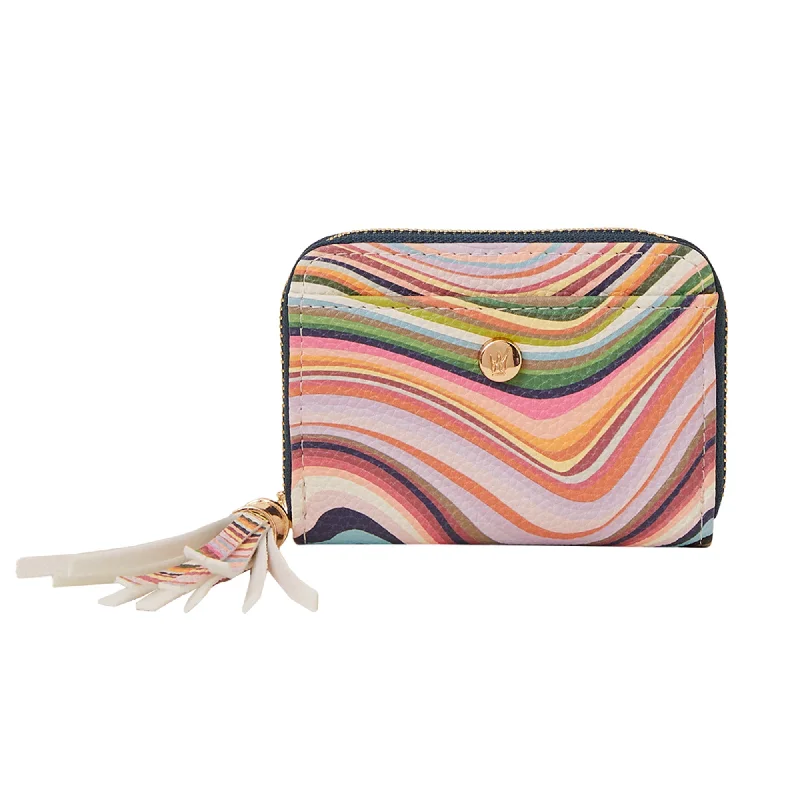 Handle bags with colorful handles for flair -Accessorize London Women's Swirl Print Tassle Purse