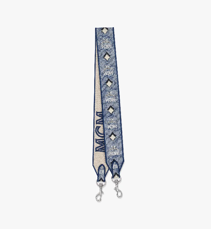 Handle bags with rustic leather for charm -Aren Shoulder Strap In Vintage Monogram Jacquard