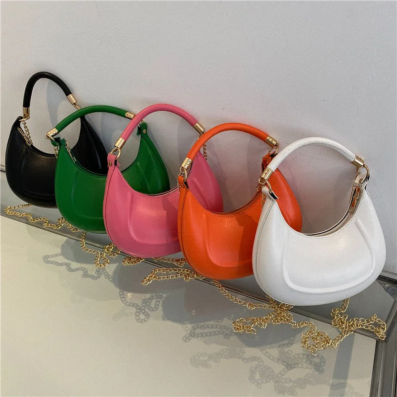 Handle bags with rugged canvas for outdoors -Candy Colors New fashion chain Korean style messenger pea bag women's tote fashion bags 2022 purses