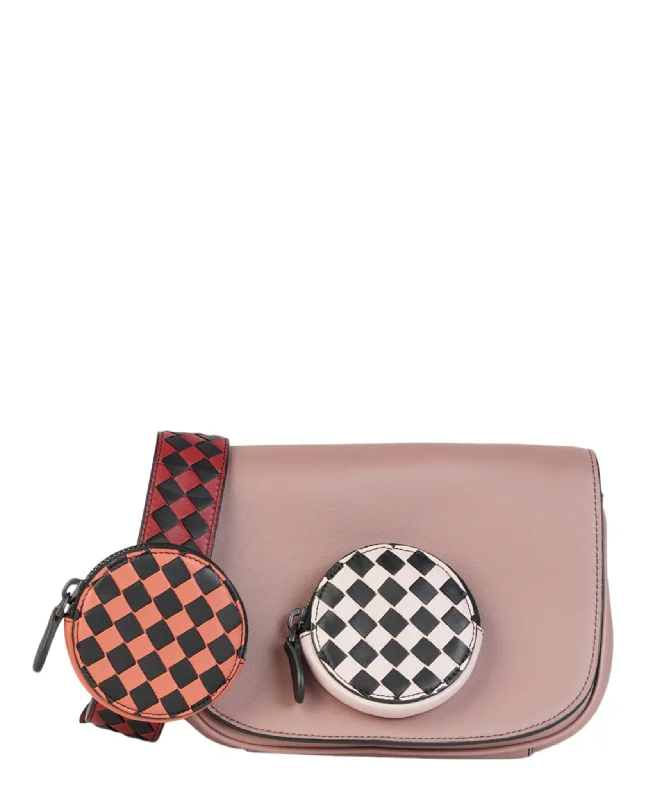 Handle bags with structured shapes for class -Checker Luna Crossbody