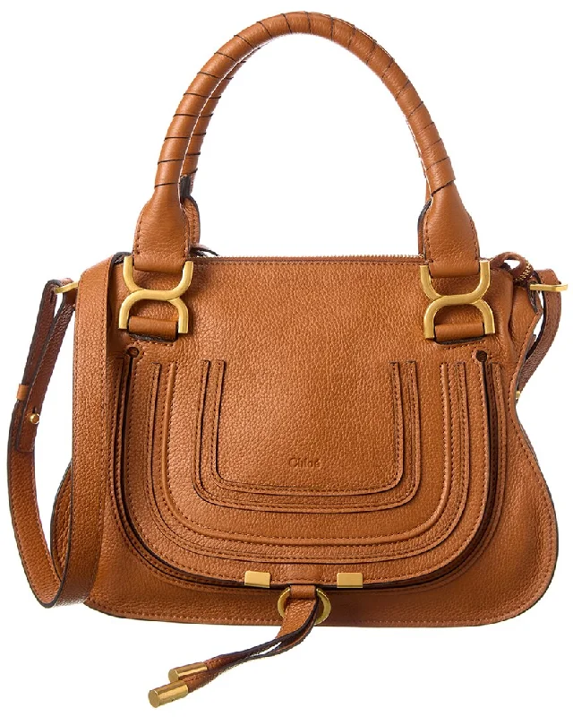 Handle bags with thick handles for support -Chloé Marcie Small Leather Satchel