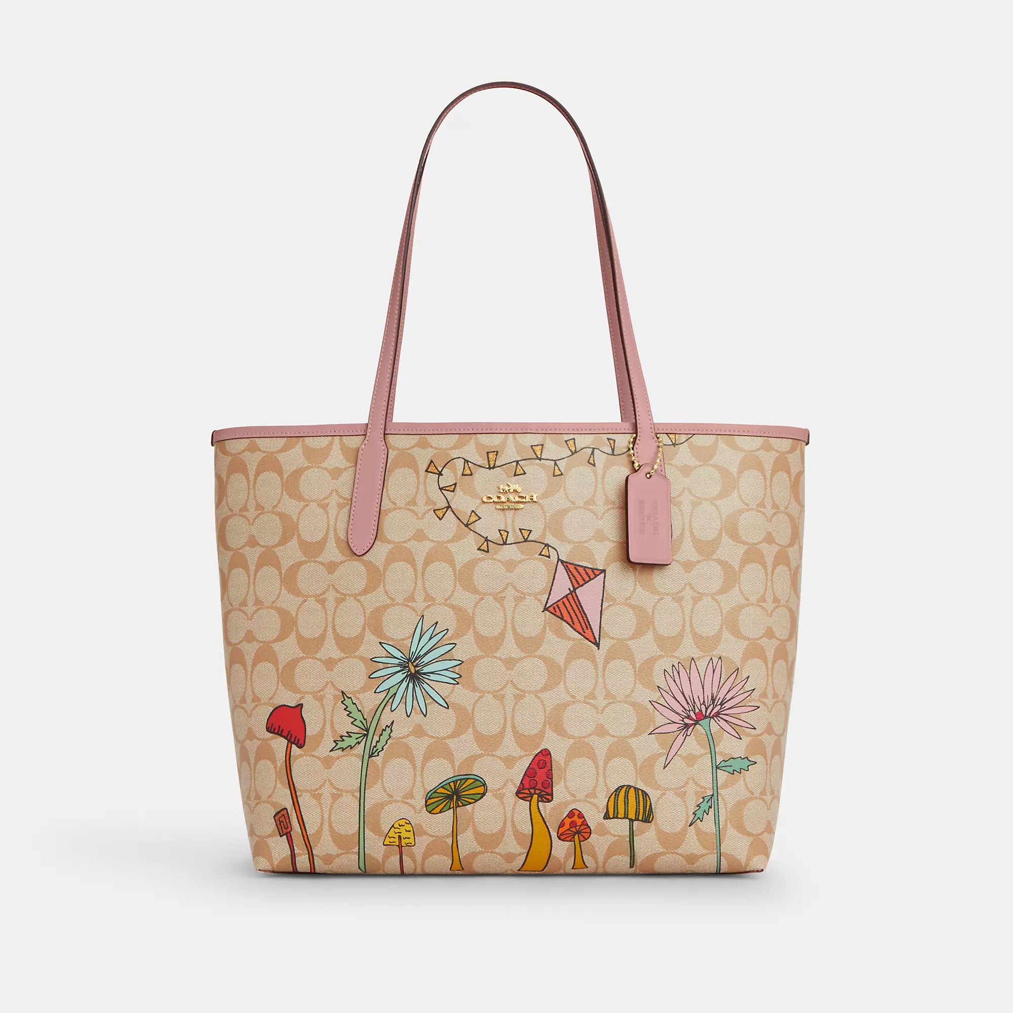 Cotton handle bags for lightweight casual wear -Coach Outlet Coach X Observed By Us City Tote Bag In Signature Canvas