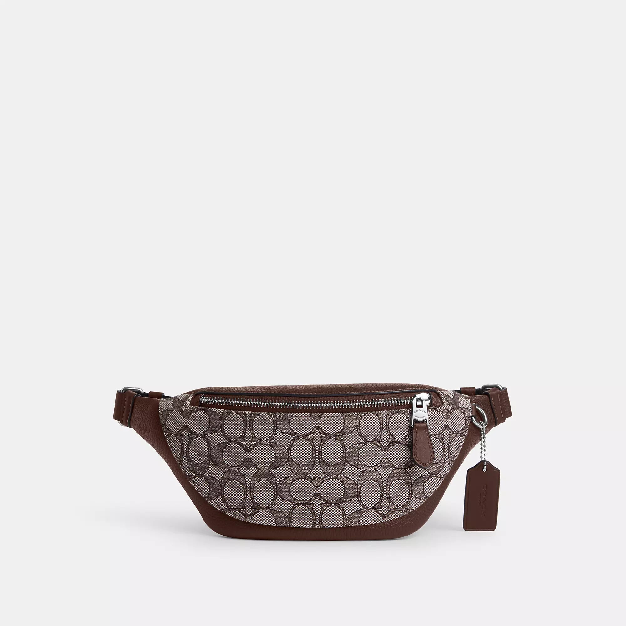 Handle bags with rugged canvas for outdoors -Coach Outlet Warren Mini Belt Bag In Signature Jacquard