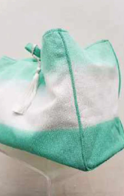 Handle bags with vegan suede for softness -Cotton Canvas Dip Dye Beach Bag