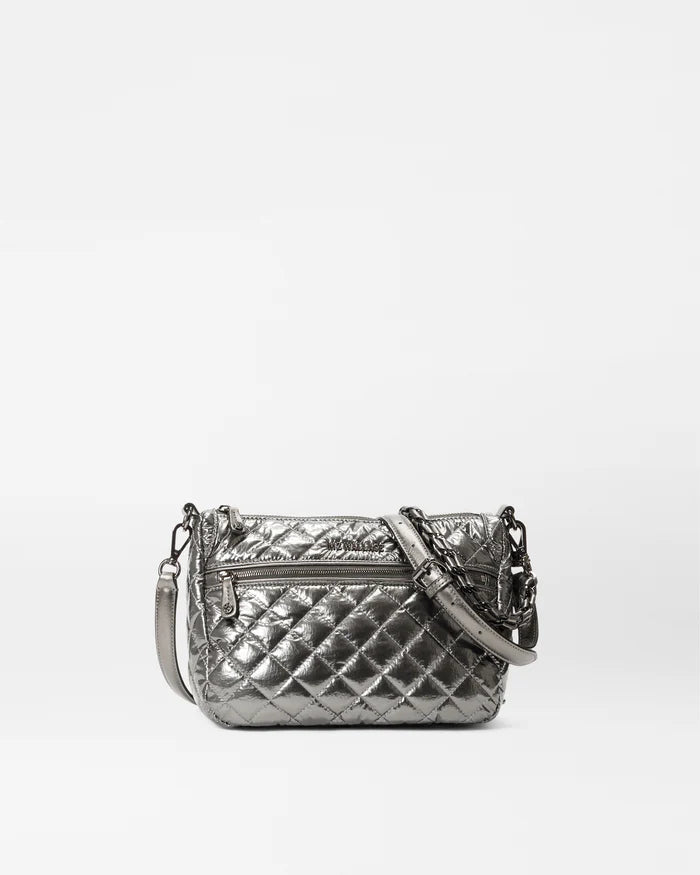 Handle bags with thick handles for support -Crosby Ella Crossbody Pewter Metallic