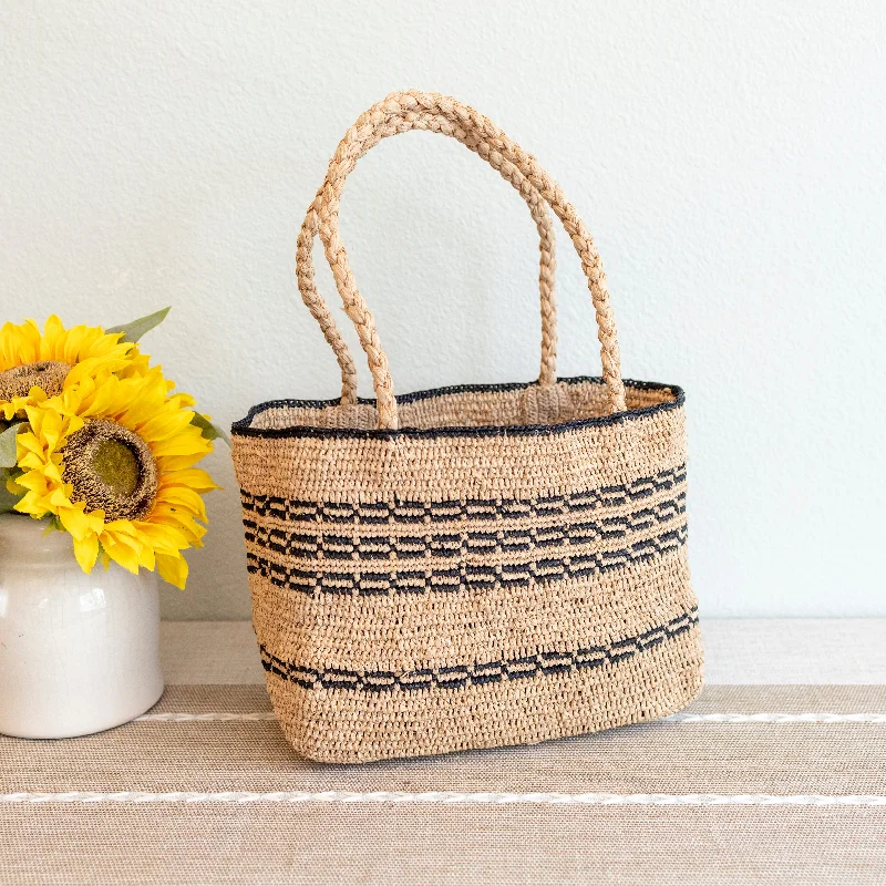 Reversible handle bags offering dual design styles -Elena Handbags Everyday Small Raffia Straw Handbag