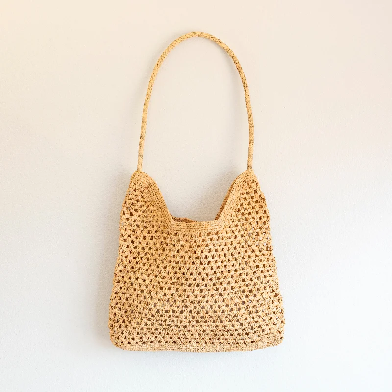 Handle bags with modern logos for branding -Elena Handbags Raffia Summer Beach Shoulder Bag