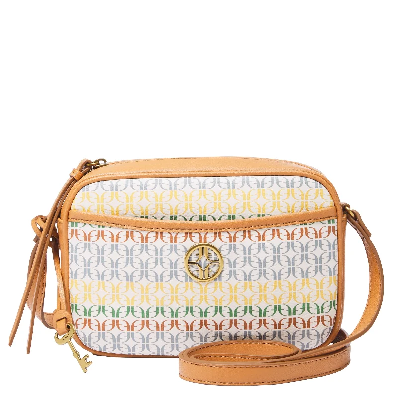 Handle bags with modern cutouts for style -Fossil Women's Brennon Printed PVC Camera Bag