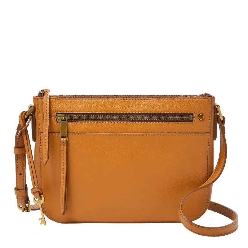 Handle bags with expandable sides for flexibility -Fossil Women's Farrah Eco Leather Crossbody