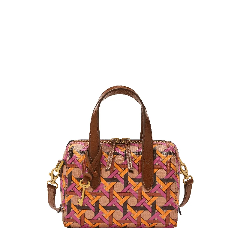 Handle bags with retro logos for charm -Fossil Women's Sydney Printed Mini Satchel