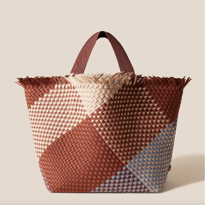 Handle bags with neutral tones for versatility -Havana Beach Tote Graphic Geo Taos