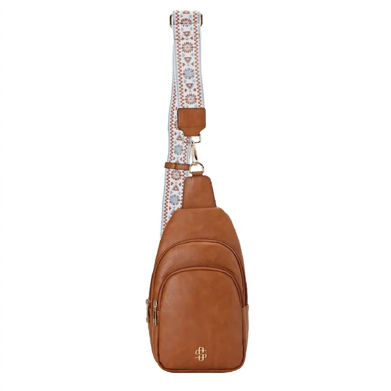 Handle bags with waterproof lining for protection -Leather Sling Bag In Fawn