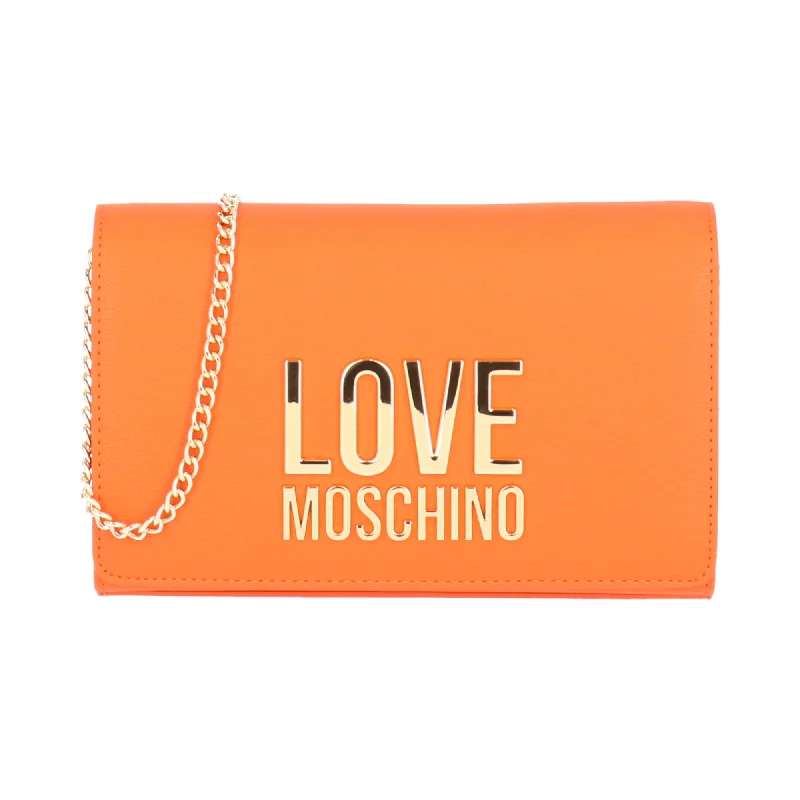 Handle bags with holiday themes for festivities -Love Moschino Womens Orange Shoulder Bag