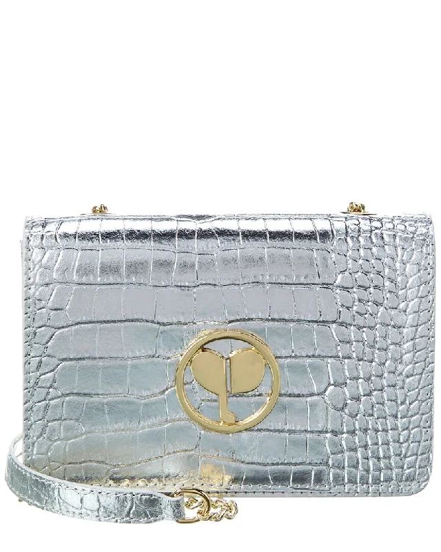 Handle bags with minimalist sleek silhouettes -Persaman New York Gaia Croc-Embossed Leather Crossbody