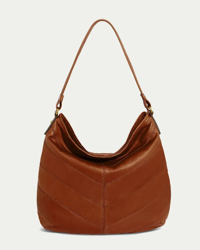 Handle bags with sleek leather for work -Raleigh Ziptop Patchwork Hobo