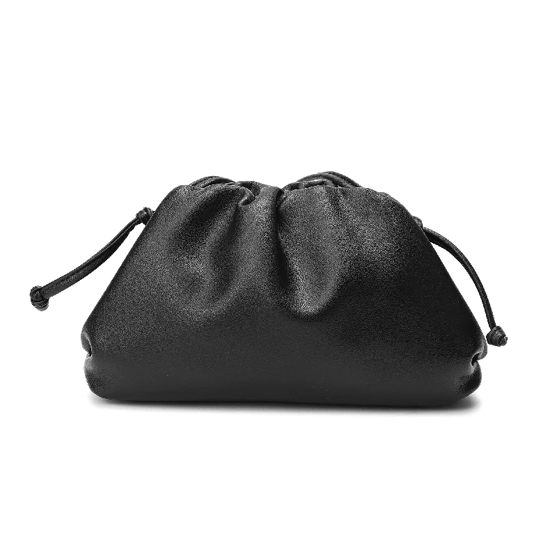 Handle bags with compact designs for portability -Tiffany & Fred Smooth Leather Pouch/Shoulder Bag