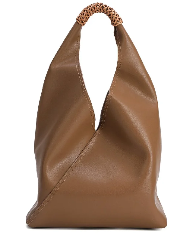 Handle bags with drawstring accents for style -Tiffany & Fred Smooth Leather Shoulder Bag